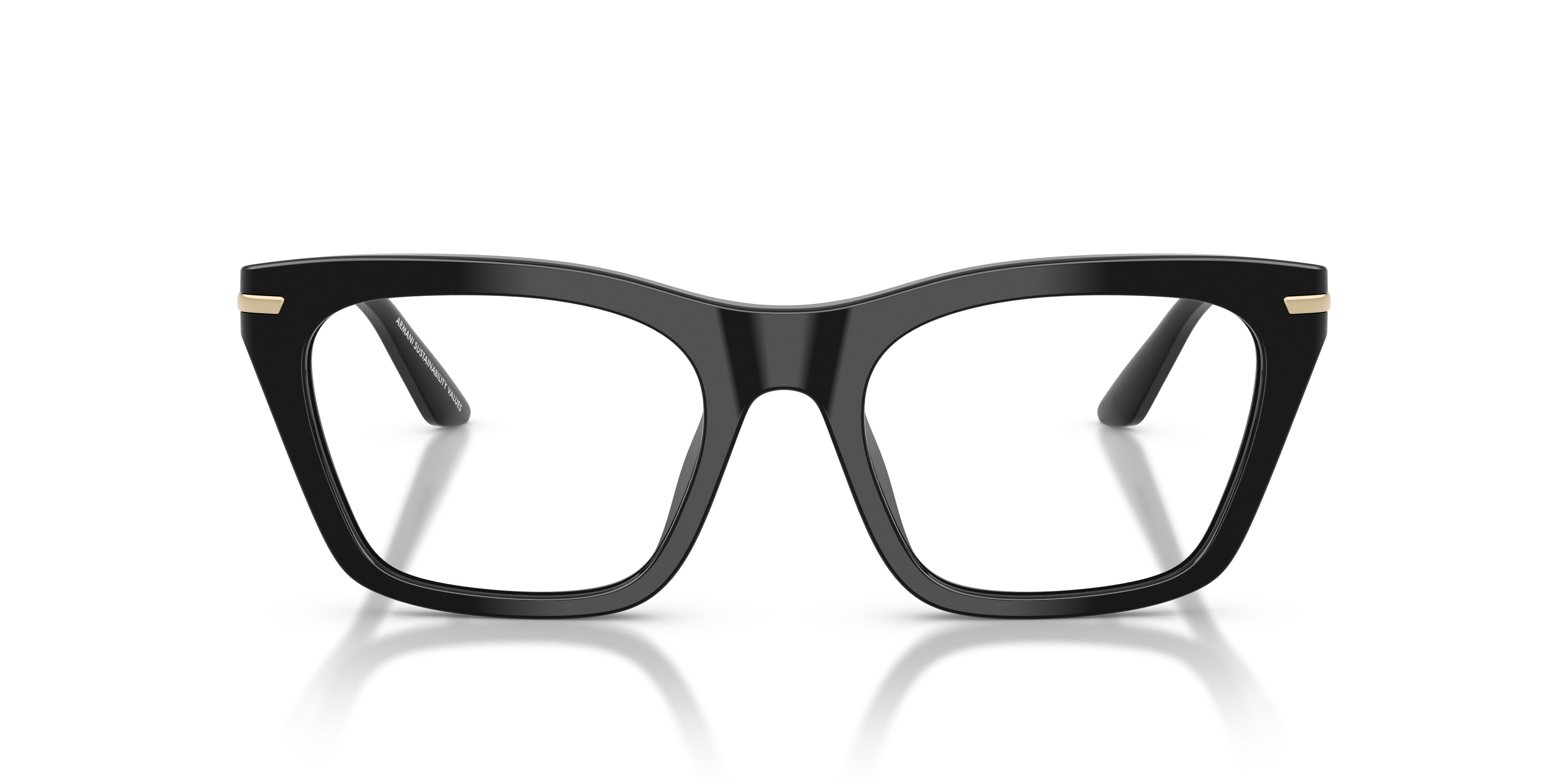Eyeglasses Emporio Armani EA 3283BU (5017) color nero lucido shape cat eye lenses lente demo