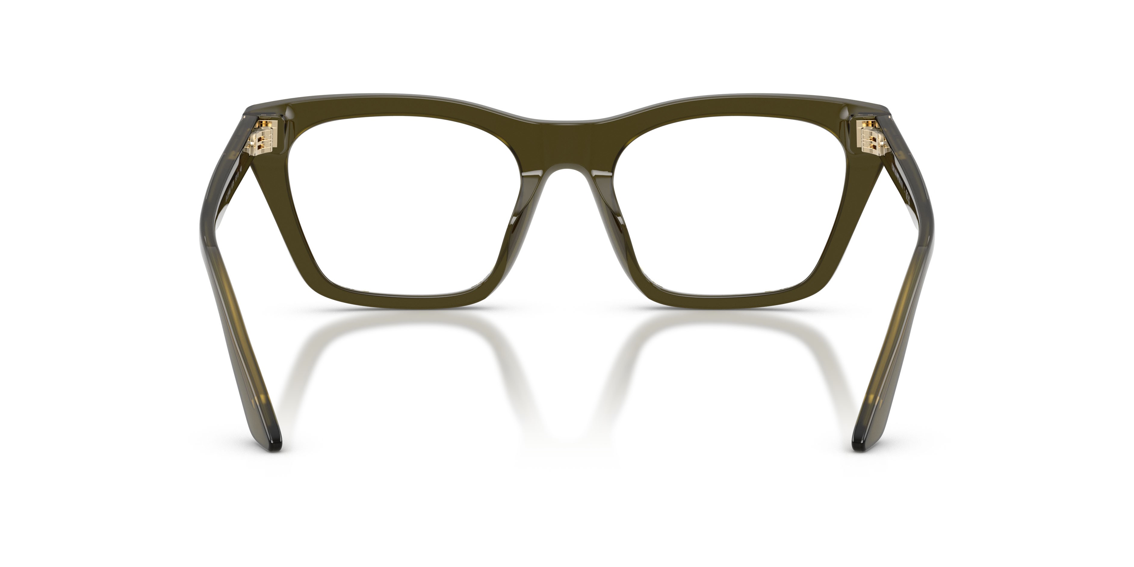 Occhiali da vista Emporio Armani EA 3283BU (6378) colore verde scuro lucido forma cat eye lenti lente demo