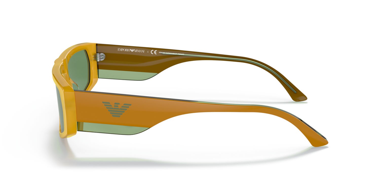 Sonnenbrillen Emporio Armani EA 4168 (5908/2) farbe ocra form quadratisch gläser verde