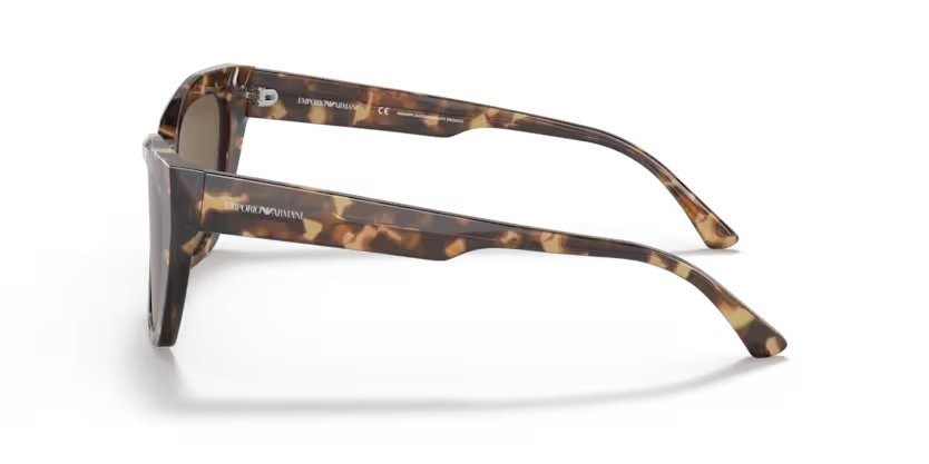 Sunglasses Emporio Armani EA 4176 (502573) color shiny brown havana shape cat eye lenses brown