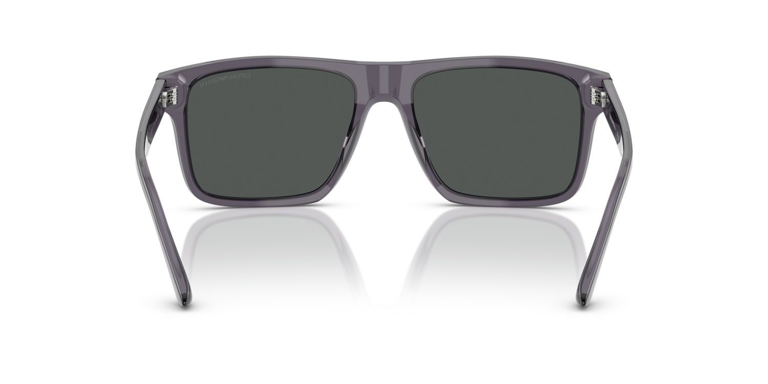 Occhiali da sole Emporio Armani EA 4232 (610687) colore grigio scuro trasparente forma quadrato lenti fumo