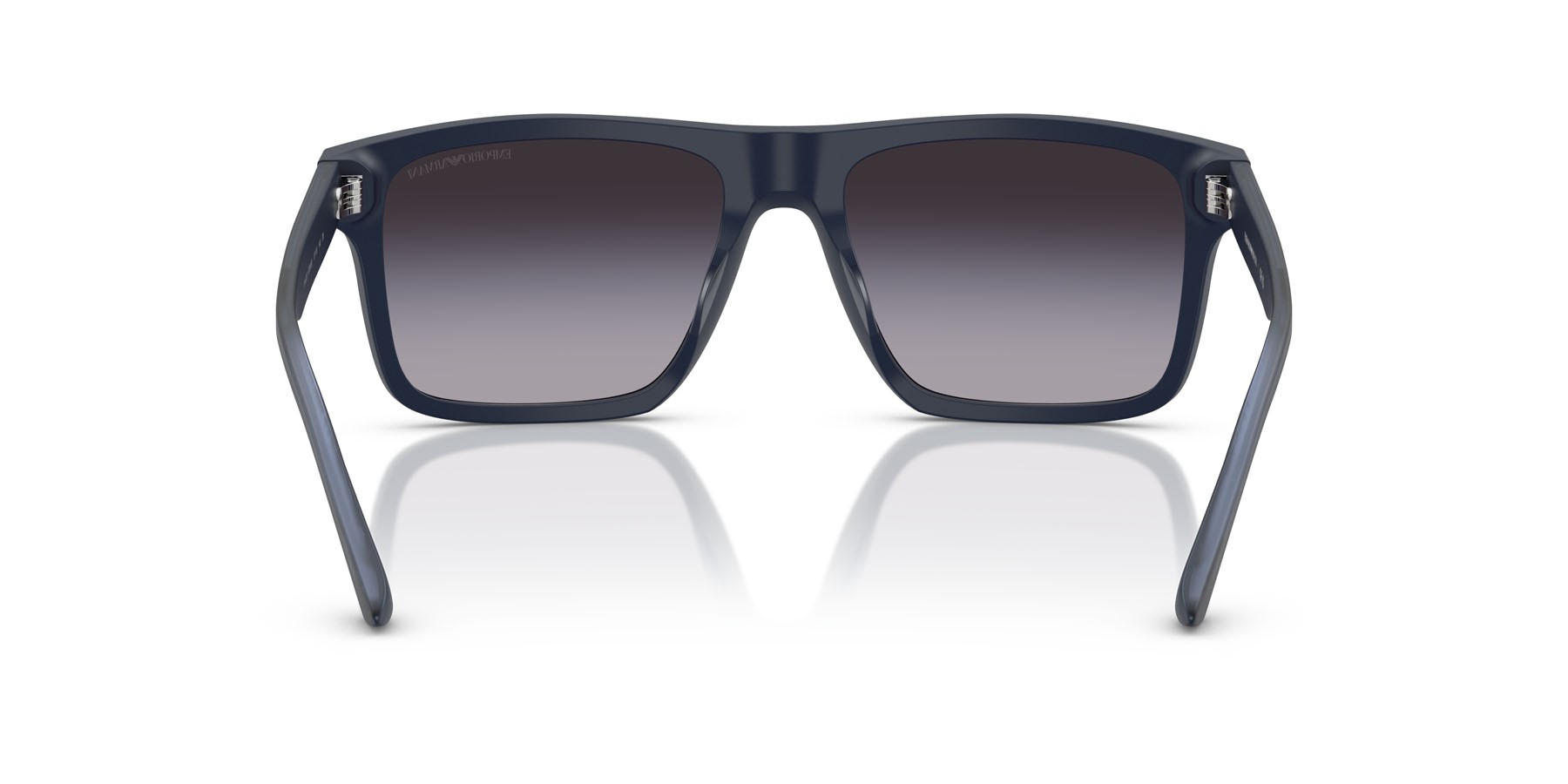 Occhiali da sole Emporio Armani EA 4232 (62568G) colore blu opaco forma quadrato lenti sfumato grigio