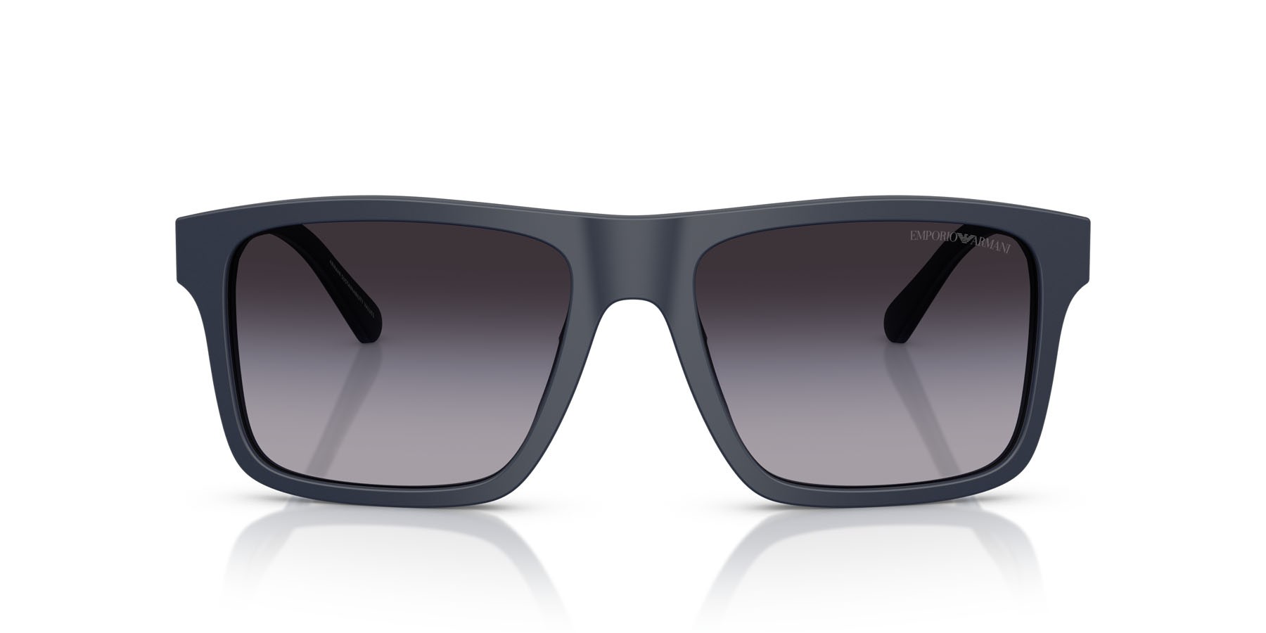 Occhiali da sole Emporio Armani EA 4232 (62568G) colore blu opaco forma quadrato lenti sfumato grigio