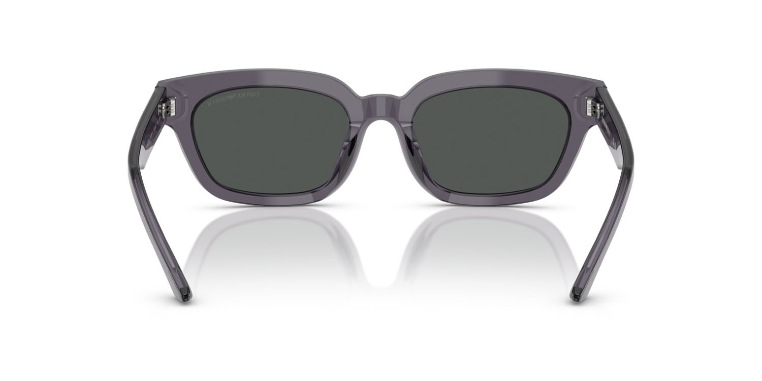 Occhiali da sole Emporio Armani EA 4233U (610687) colore grigio trasparente forma irregolare lenti grigio scuro