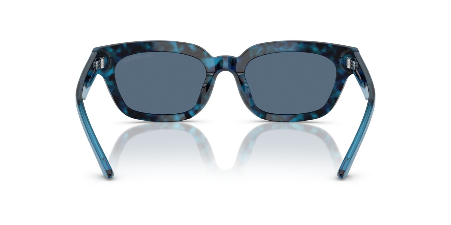 Sunglasses Emporio Armani EA 4233U (618080) color havana blu shape irregular lenses blu scuro