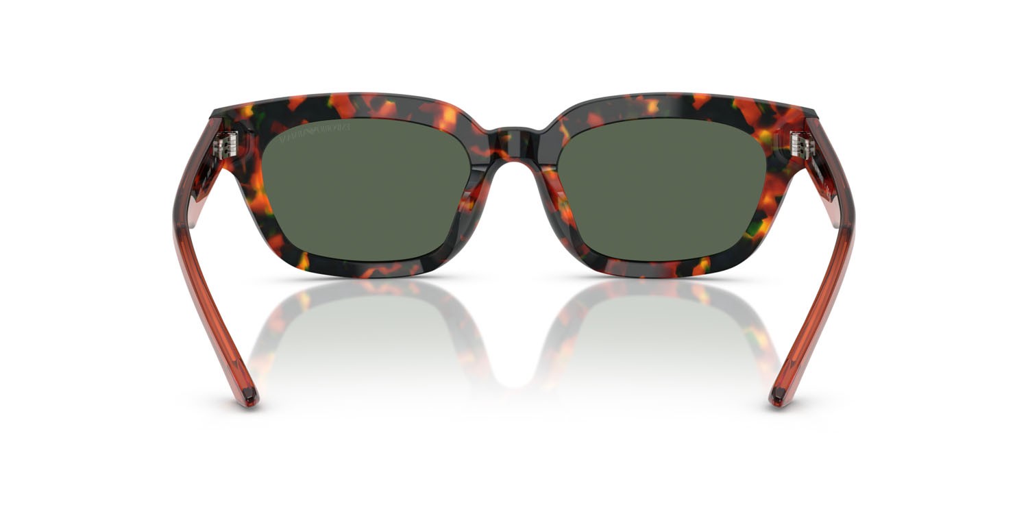 Sunglasses Emporio Armani EA 4233U (618271) color marrone havana shape irregular lenses verde scuro