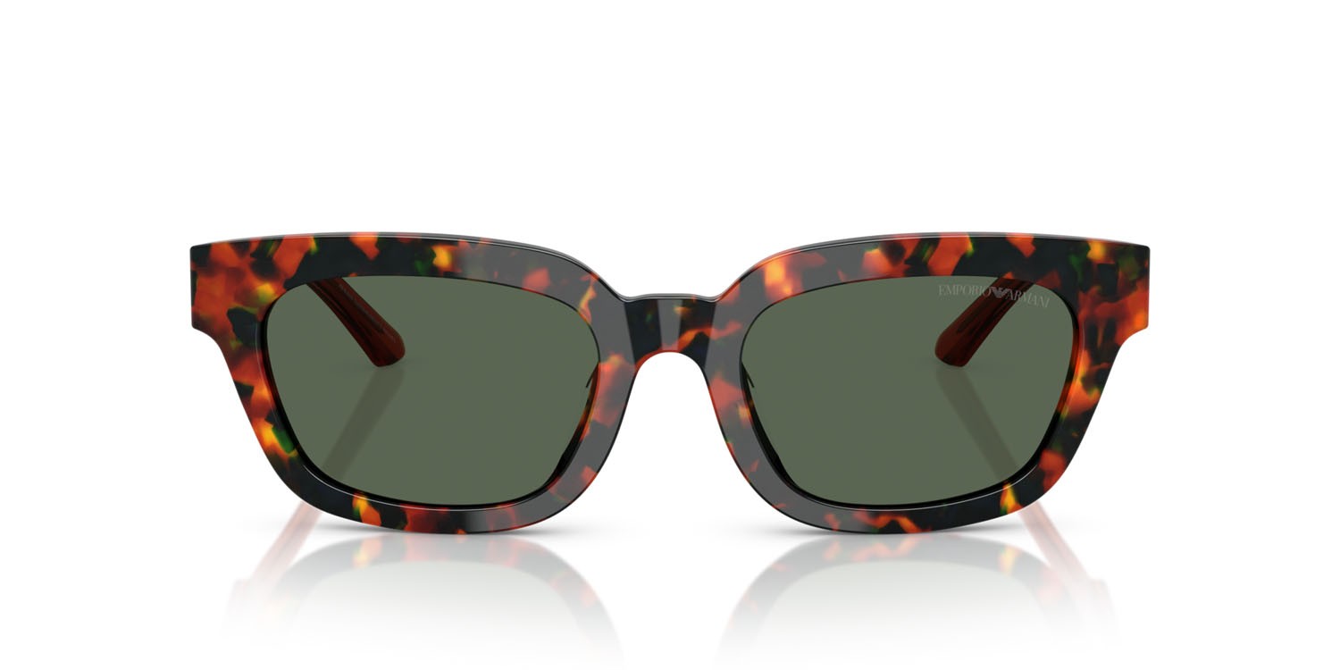 Sunglasses Emporio Armani EA 4233U (618271) color marrone havana shape irregular lenses verde scuro