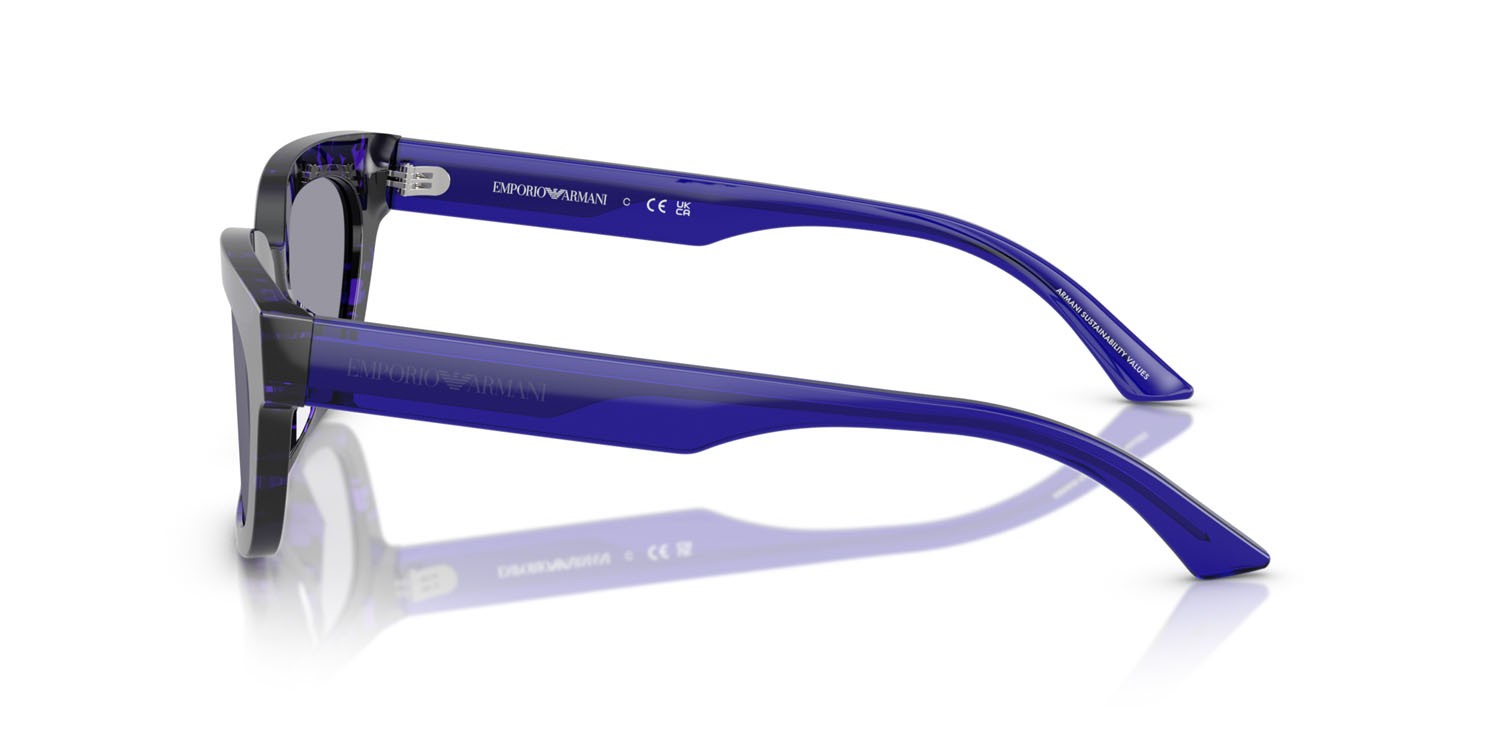 Sunglasses Emporio Armani EA 4233U (618380) color havana violetto shape irregular lenses blu