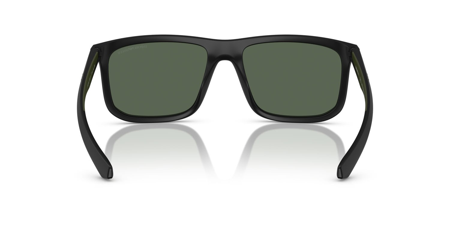 Occhiali da sole Emporio Armani EA 4234U (500171) colore nero opaco forma quadrato lenti verde scuro