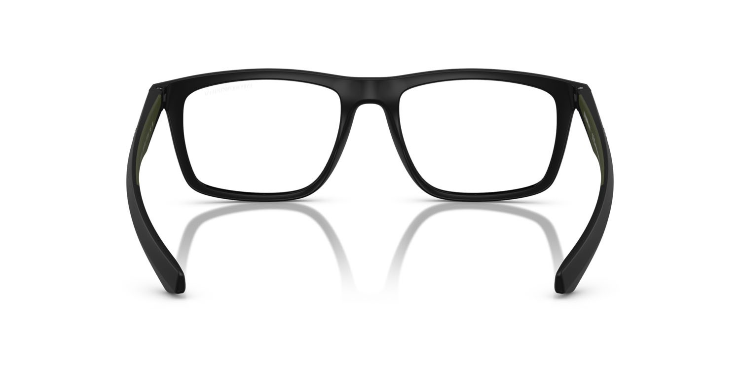 Occhiali da sole Emporio Armani EA 4235 (50011W) colore nero opaco forma quadrato lenti trasparente