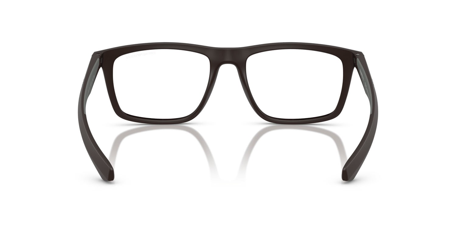 Occhiali da sole Emporio Armani EA 4235 (61861W) colore marrone opaco forma quadrato lenti trasparente