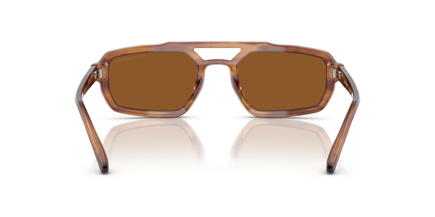 Occhiali da sole Emporio Armani EA 4240U (620373) colore marrone havana lucido forma irregolare lenti marrone