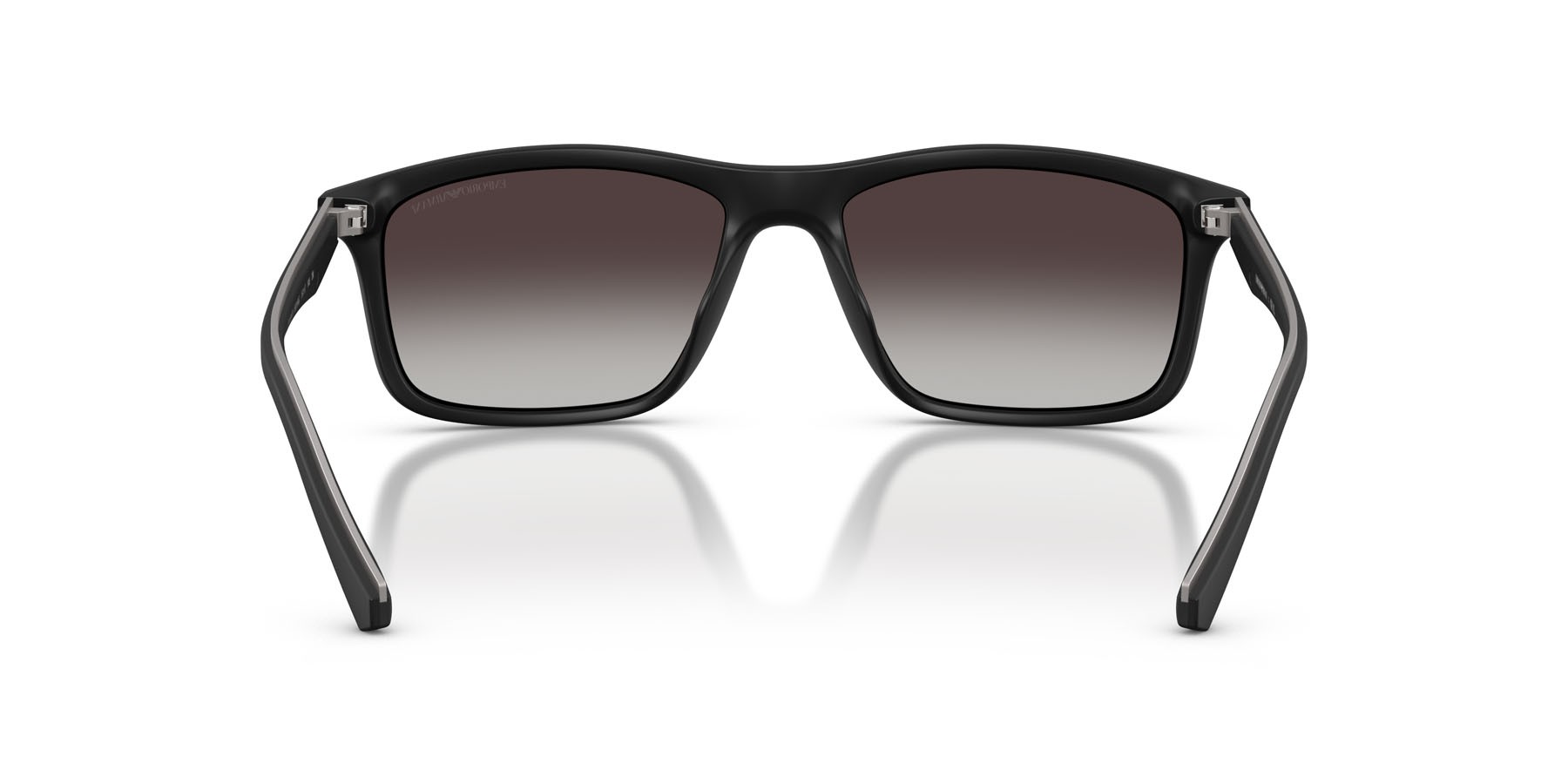 Occhiali da sole Emporio Armani EA 4257U (50018G) colore nero opaco forma quadrato lenti sfumato grigio