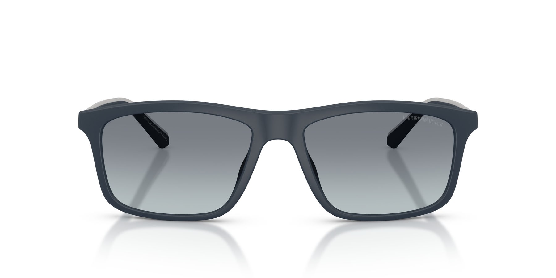 Occhiali da sole Emporio Armani EA 4257U (508819) colore blu opaco forma quadrato lenti blu sfumato