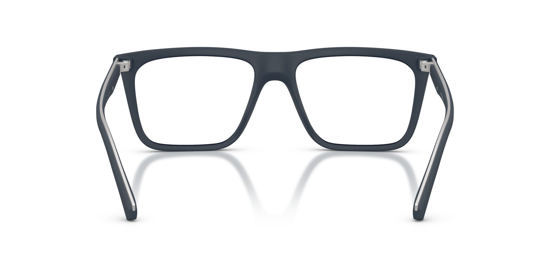 Occhiali da sole Emporio Armani EA 4258 (50881W) colore blu opaco forma quadrato lenti trasparente
