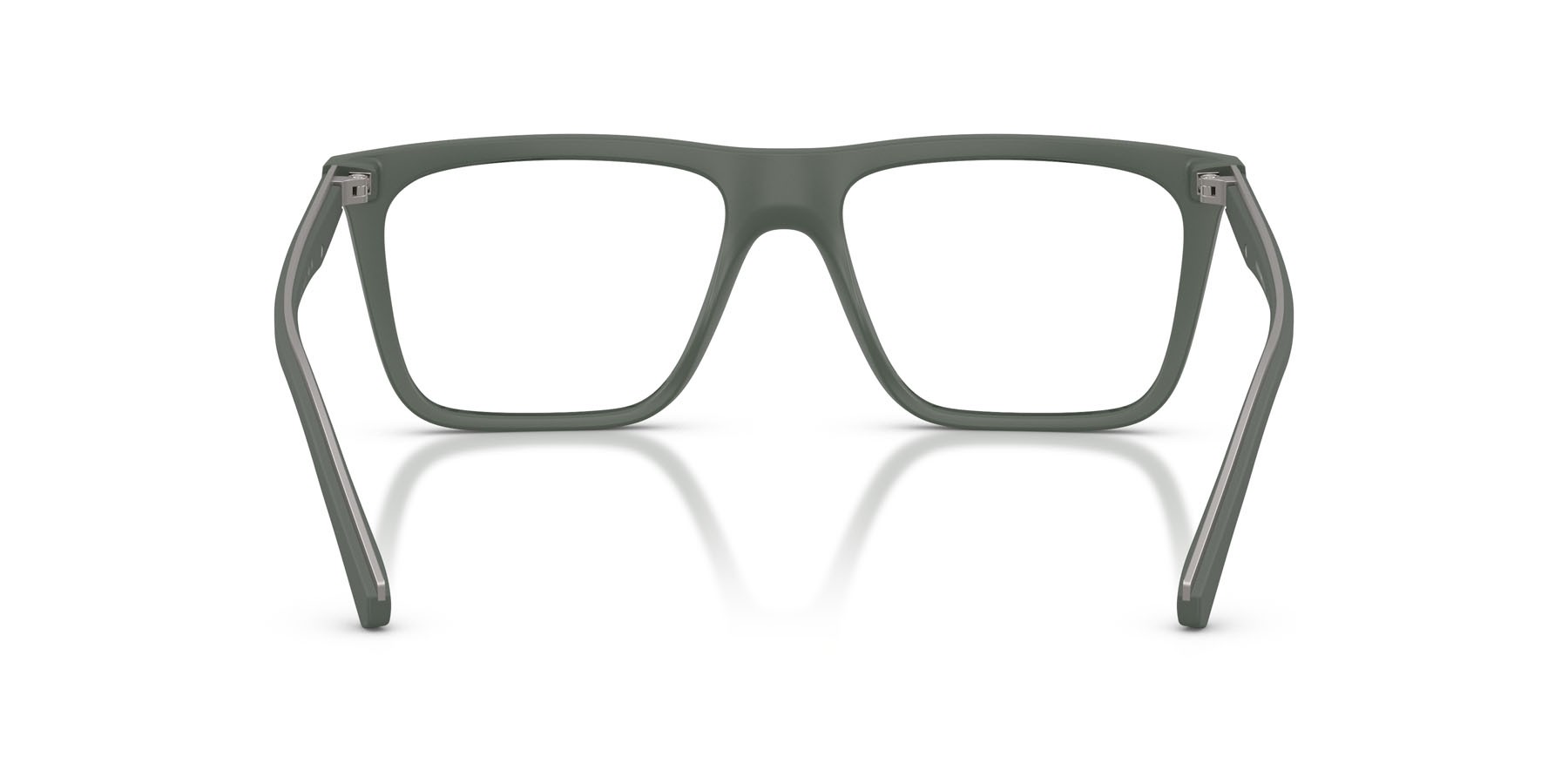Occhiali da sole Emporio Armani EA 4258 (63121W) colore verde opaco forma quadrato lenti trasparente