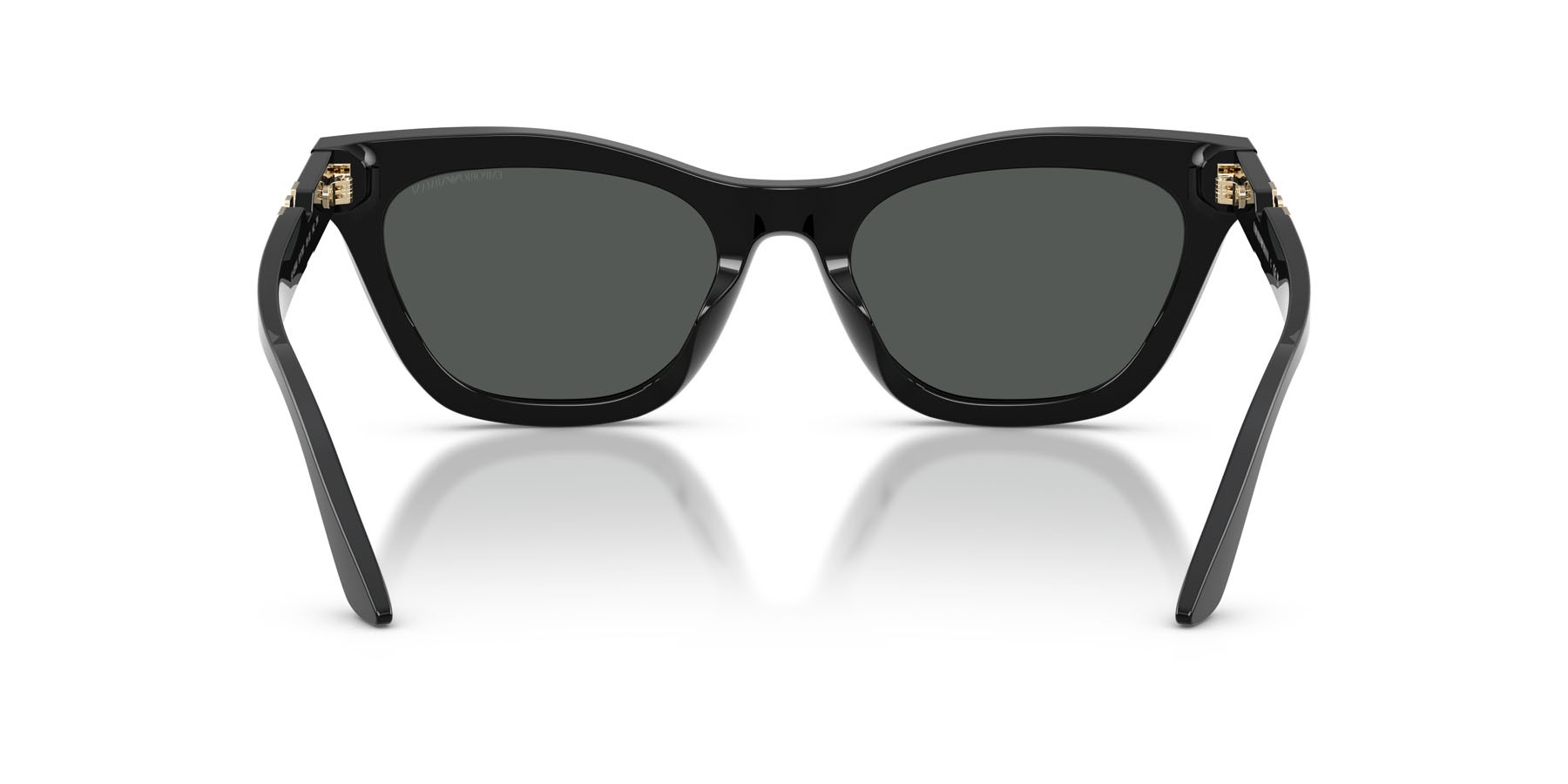 Sunglasses Emporio Armani EA 4259U (501787) color nero lucido shape cat eye lenses grigio scuro