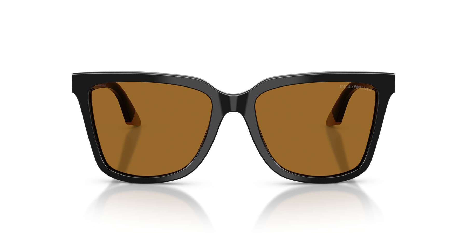 Sunglasses Emporio Armani EA 4261 (631383) color nero/beige shape irregular lenses polar marrone