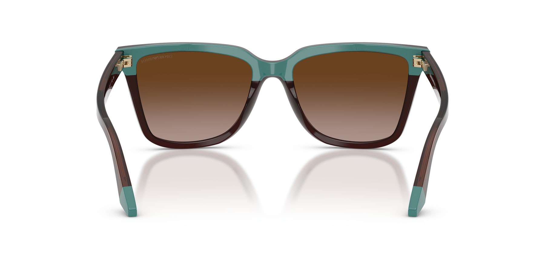 Sunglasses Emporio Armani EA 4261 (631813) color transparent brown/teal shape irregular lenses marrone sfumato