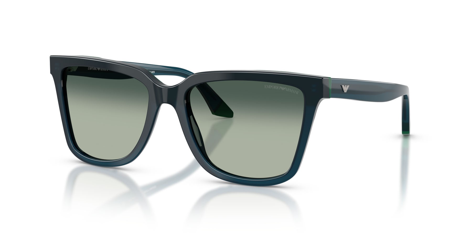 Sunglasses Emporio Armani EA 4261 (631919) color opal blue/green shape irregular lenses blu sfumato