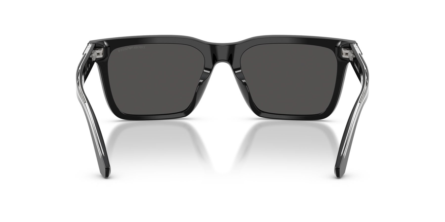 Occhiali da sole Emporio Armani EA 4262U (501787) colore nero lucido forma quadrato lenti grigio scuro