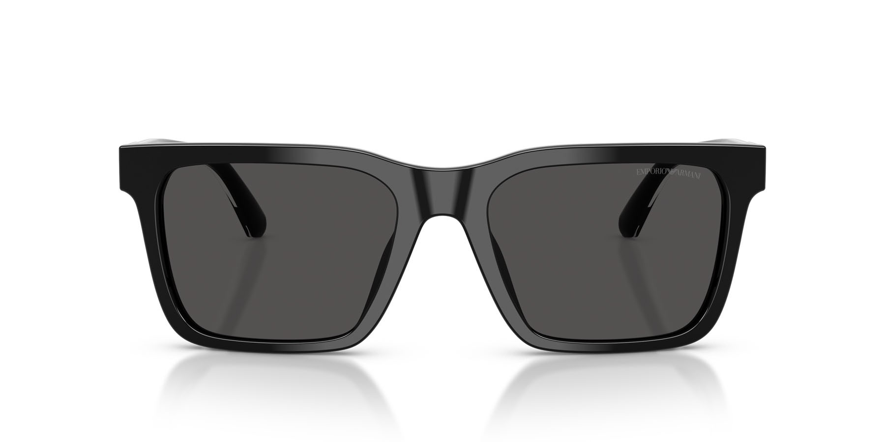 Occhiali da sole Emporio Armani EA 4262U (501787) colore nero lucido forma quadrato lenti grigio scuro