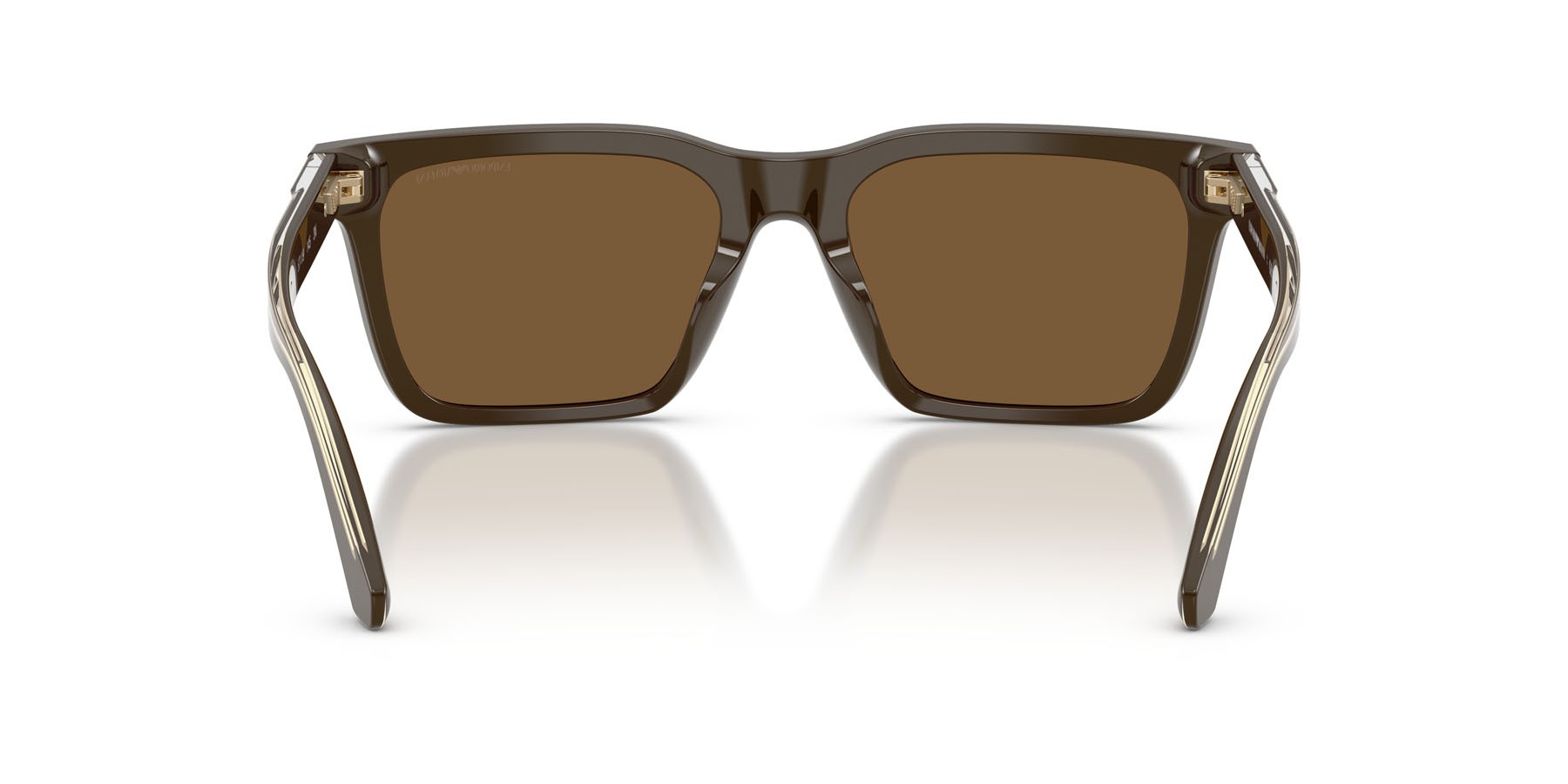 Occhiali da sole Emporio Armani EA 4262U (630773) colore marrone lucido forma quadrato lenti marrone
