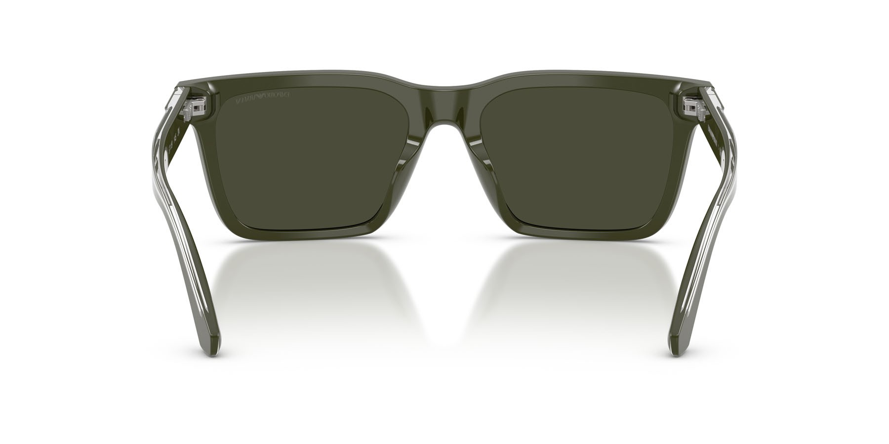 Occhiali da sole Emporio Armani EA 4262U (632182) colore verde lucido forma quadrato lenti verde