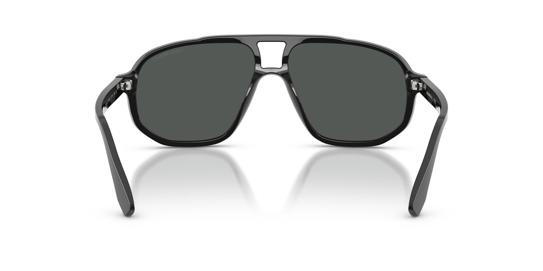 Occhiali da sole Emporio Armani EA 4263U (501787) colore nero lucido forma aviator lenti grigio scuro