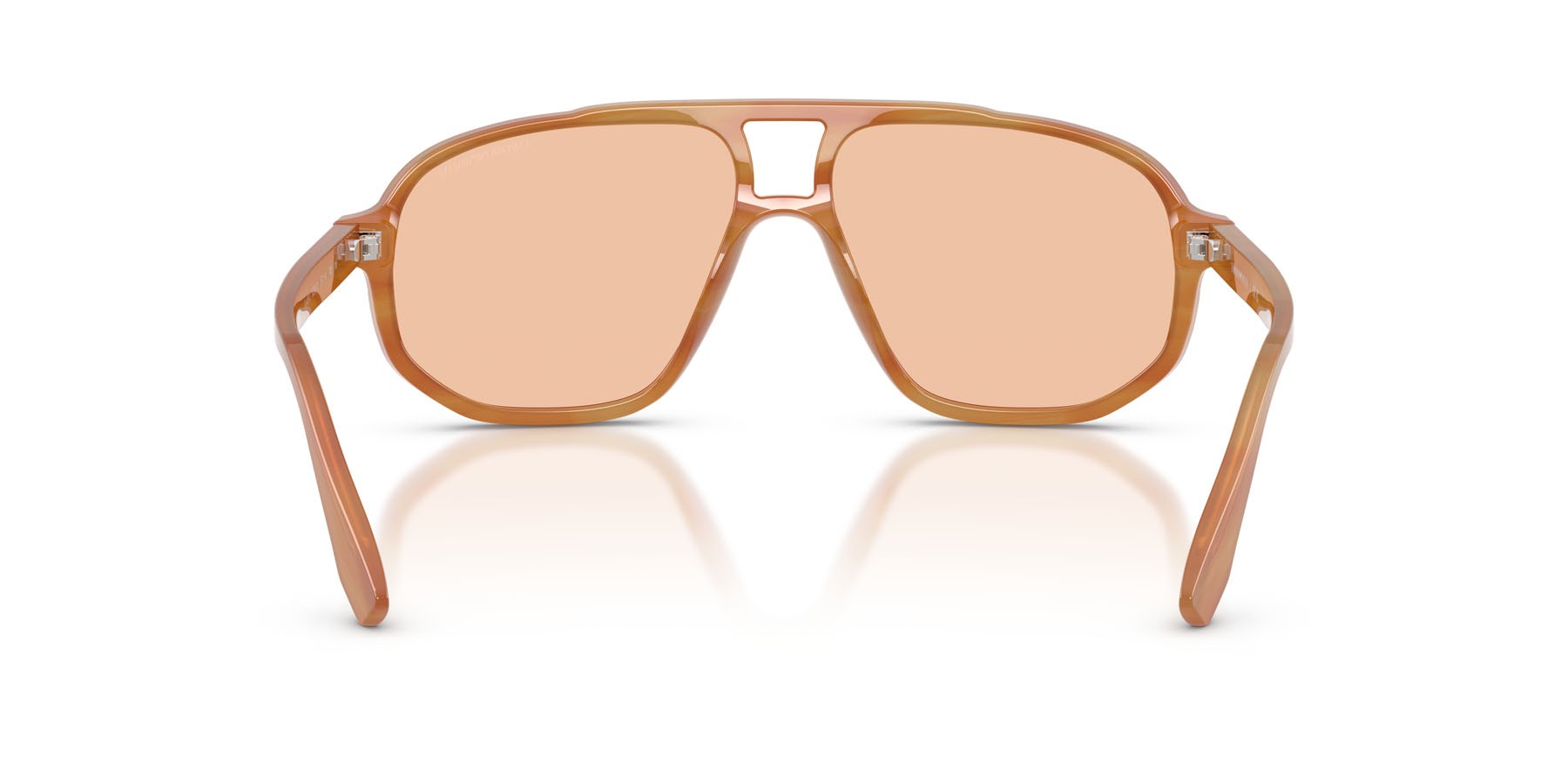 Occhiali da sole Emporio Armani EA 4263U (632873) colore striato marrone chiaro forma aviator lenti marrone chiaro