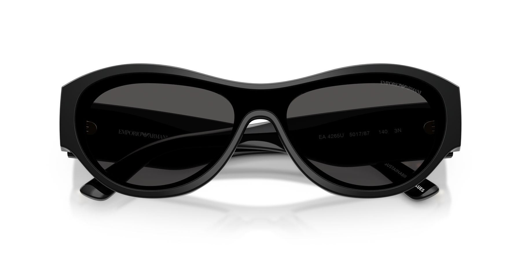 Sunglasses Emporio Armani EA 4265U (501787) color crystal/cola/lime shape irregular lenses grigio scuro