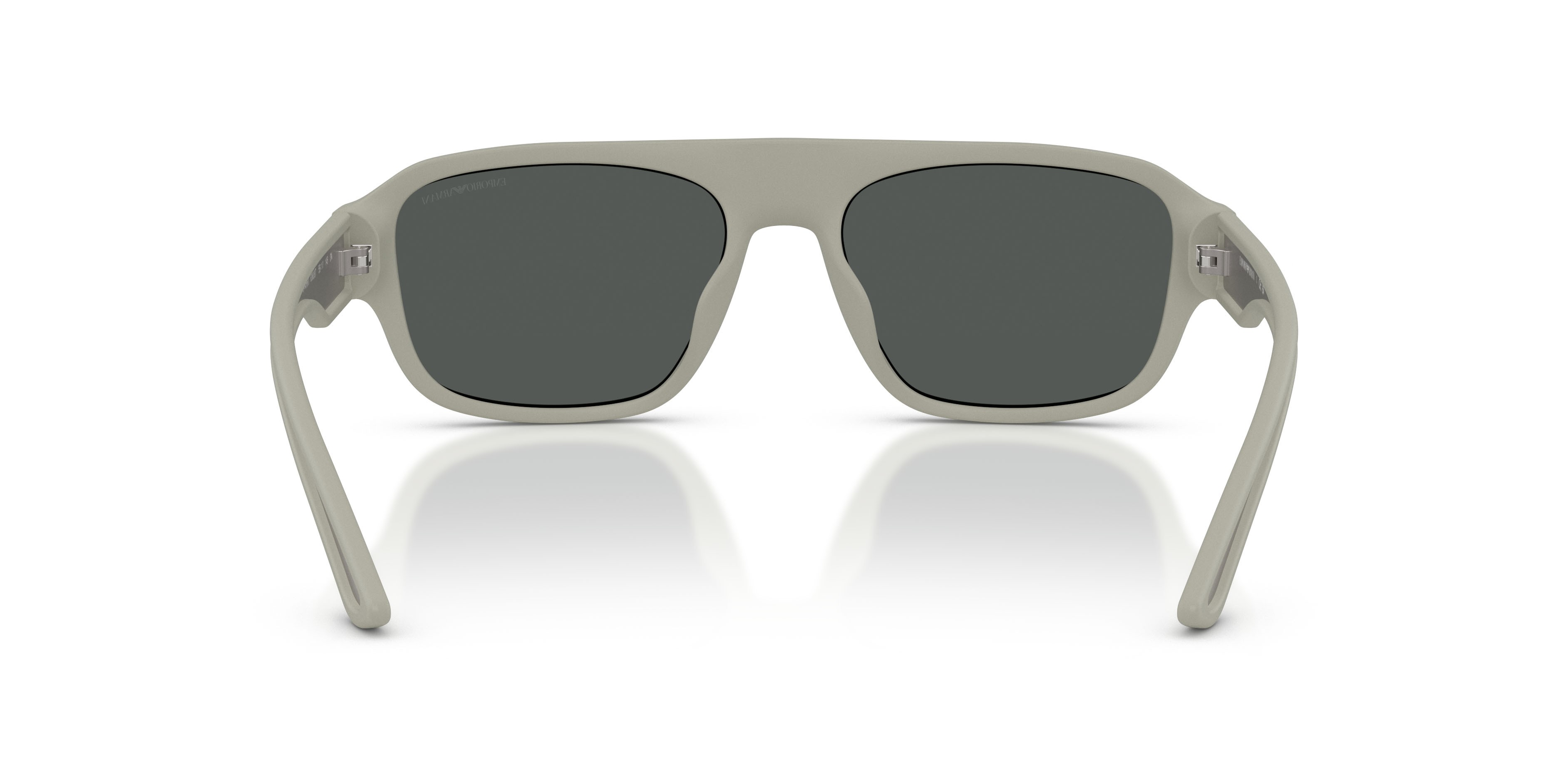Occhiali da sole Emporio Armani EA 4266U (636087) colore gomma grigia forma irregolare lenti grigio scuro