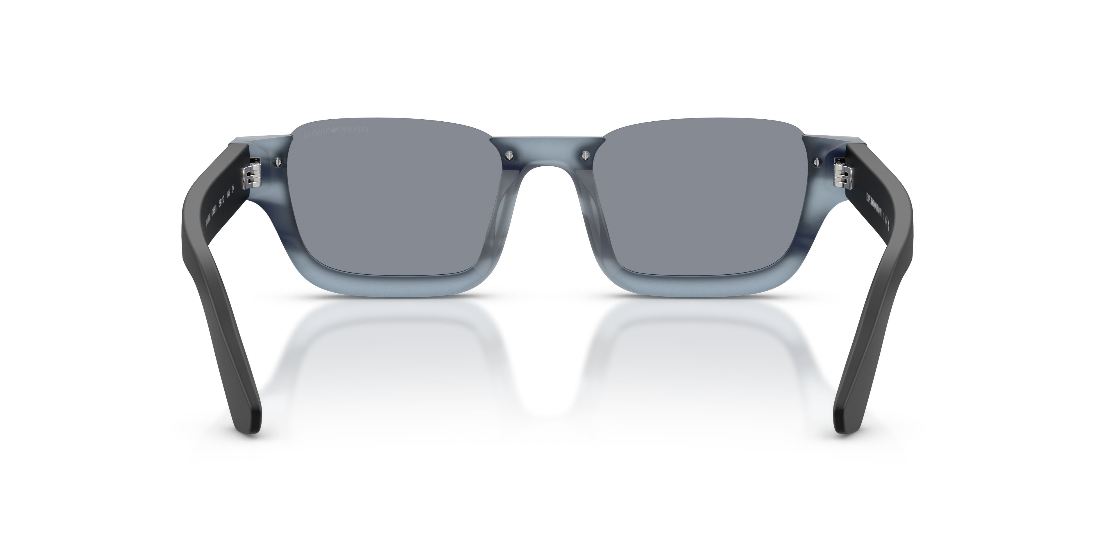 Sunglasses Emporio Armani EA 4268U (6368/1) color havana blu striato shape irregular lenses grigio