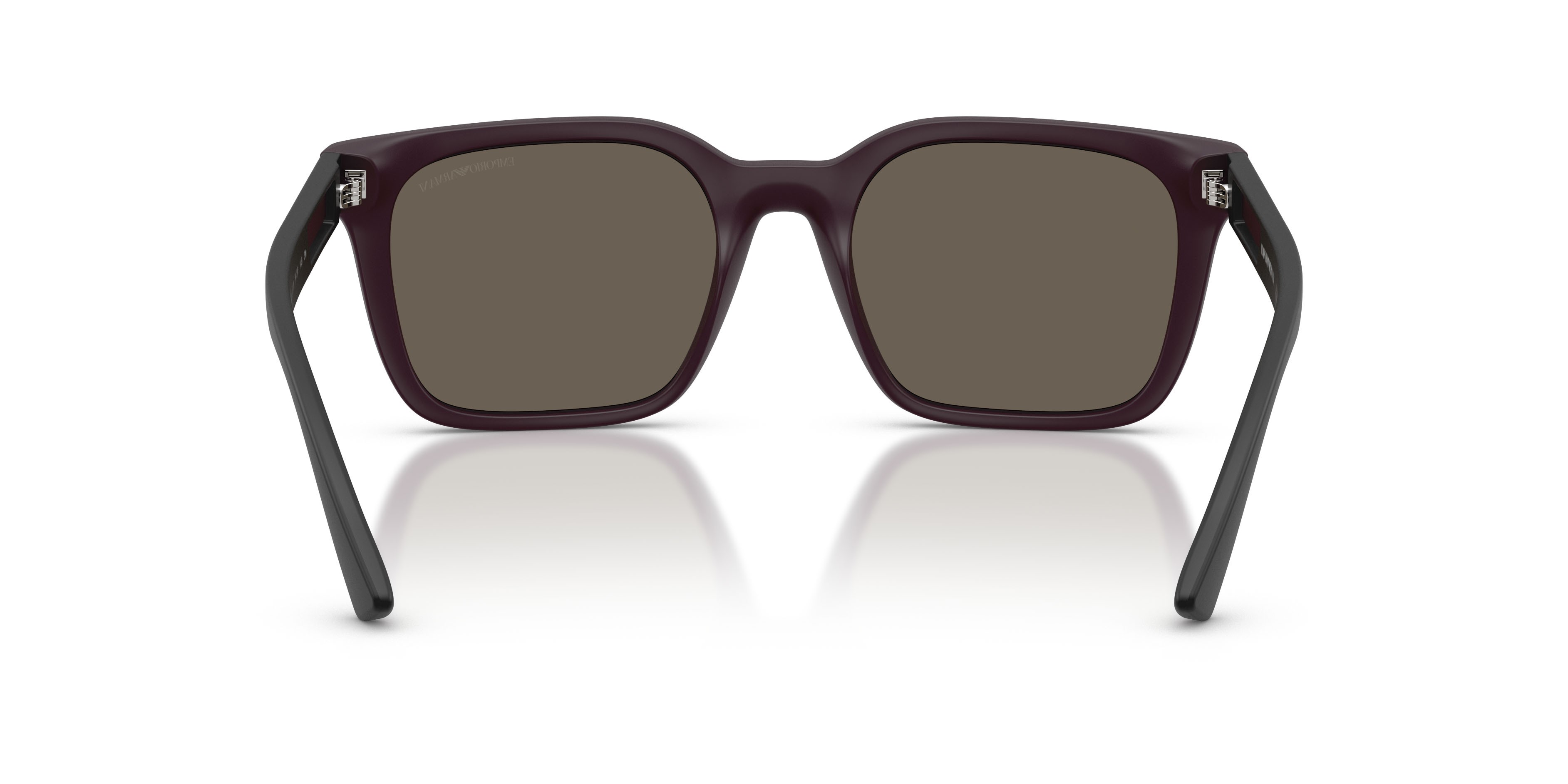 Occhiali da sole Emporio Armani EA 4269 (6371/3) colore prugna opaco forma quadrato lenti marrone