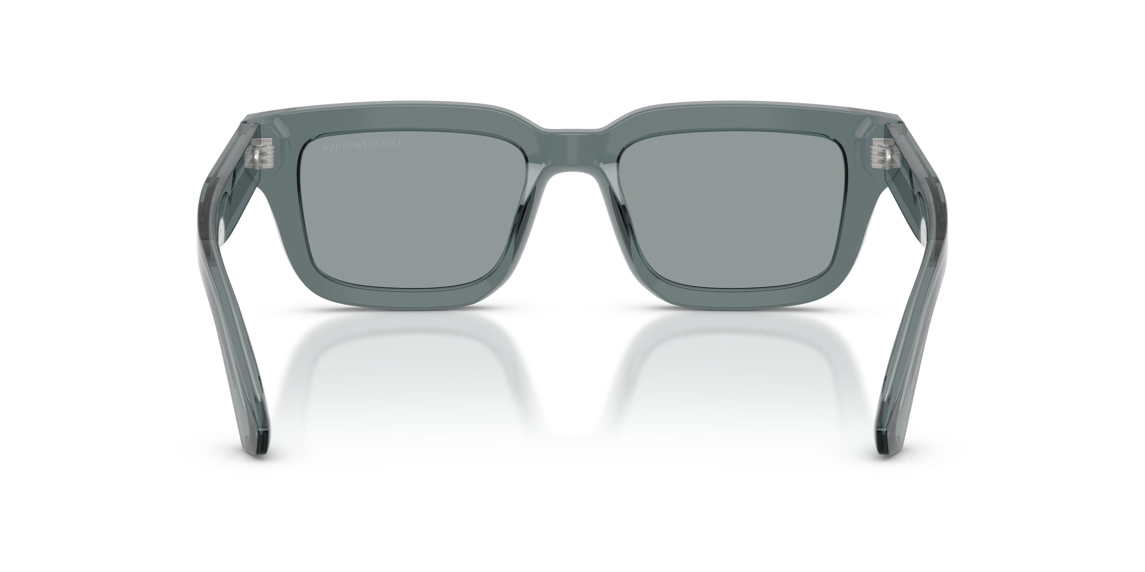 Occhiali da sole Emporio Armani EA 4270 (6364/1) colore grigio trasparente lucido forma irregolare lenti grigio scuro