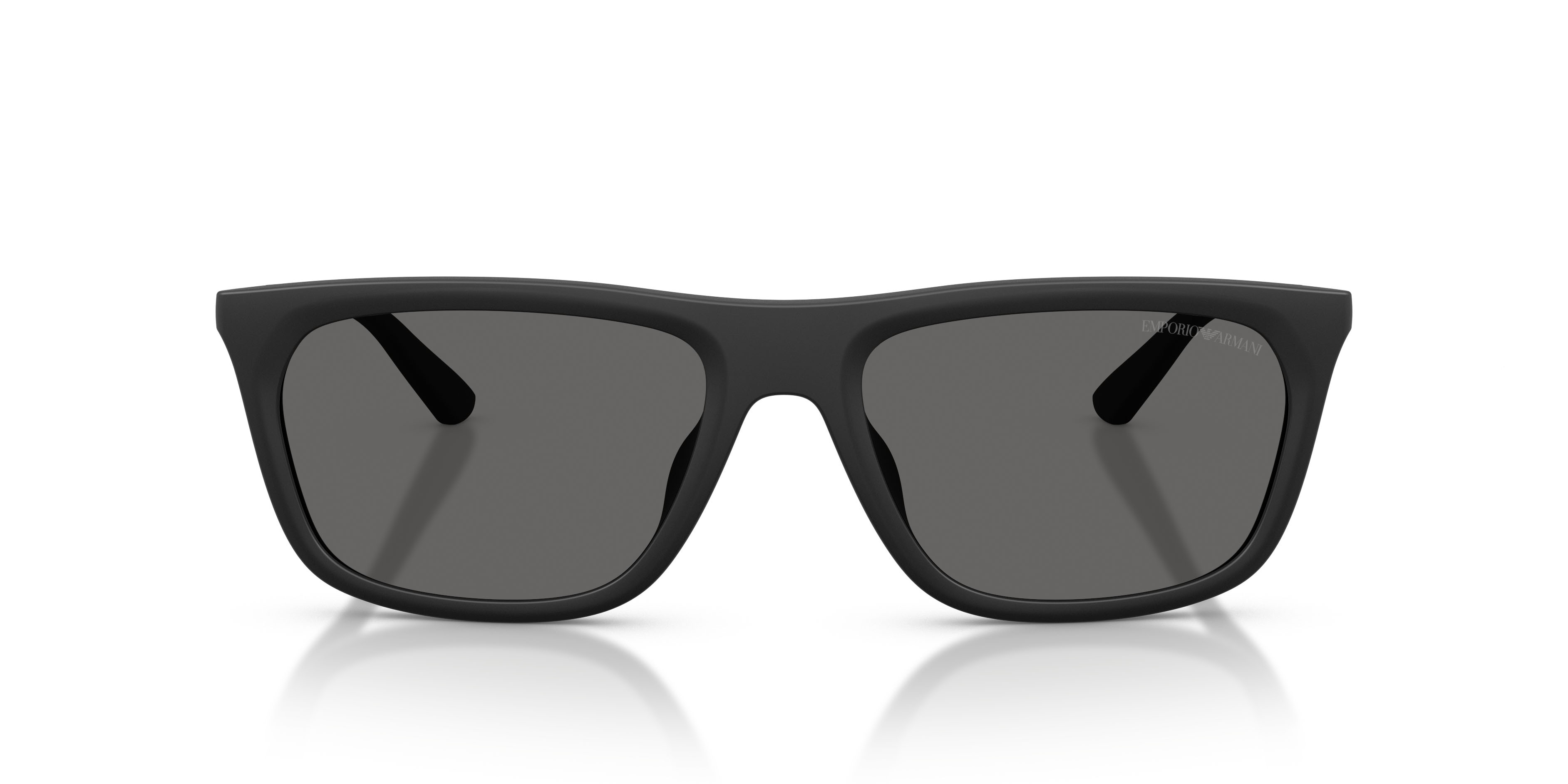 Occhiali da sole Emporio Armani EA 4272U (500187) colore nero opaco forma quadrato lenti grigio scuro