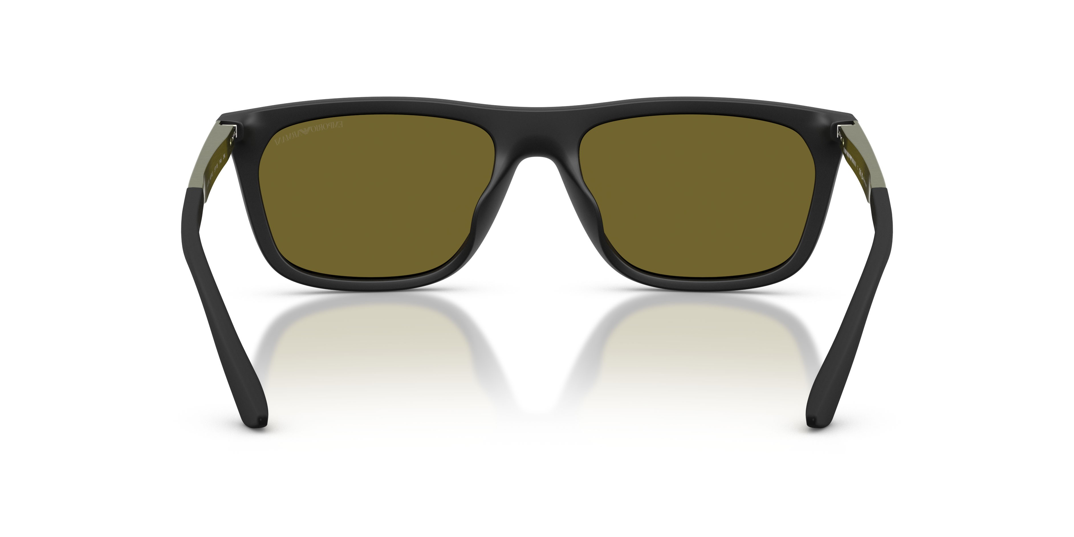 Occhiali da sole Emporio Armani EA 4272U (6374/2) colore nero opaco forma quadrato lenti verde scuro
