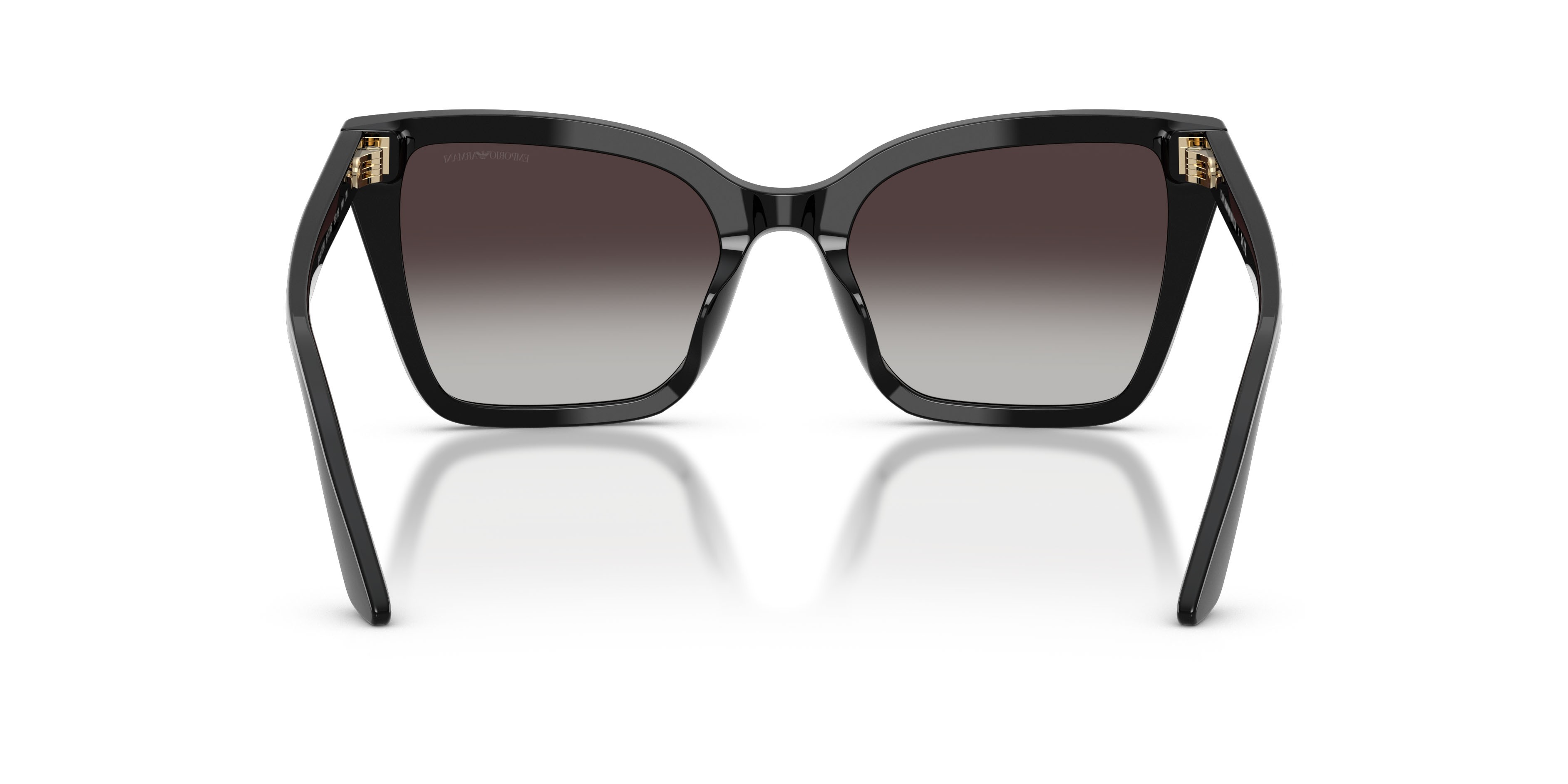 Sunglasses Emporio Armani EA 4273BU (50178G) color nero lucido shape square lenses sfumato grigio