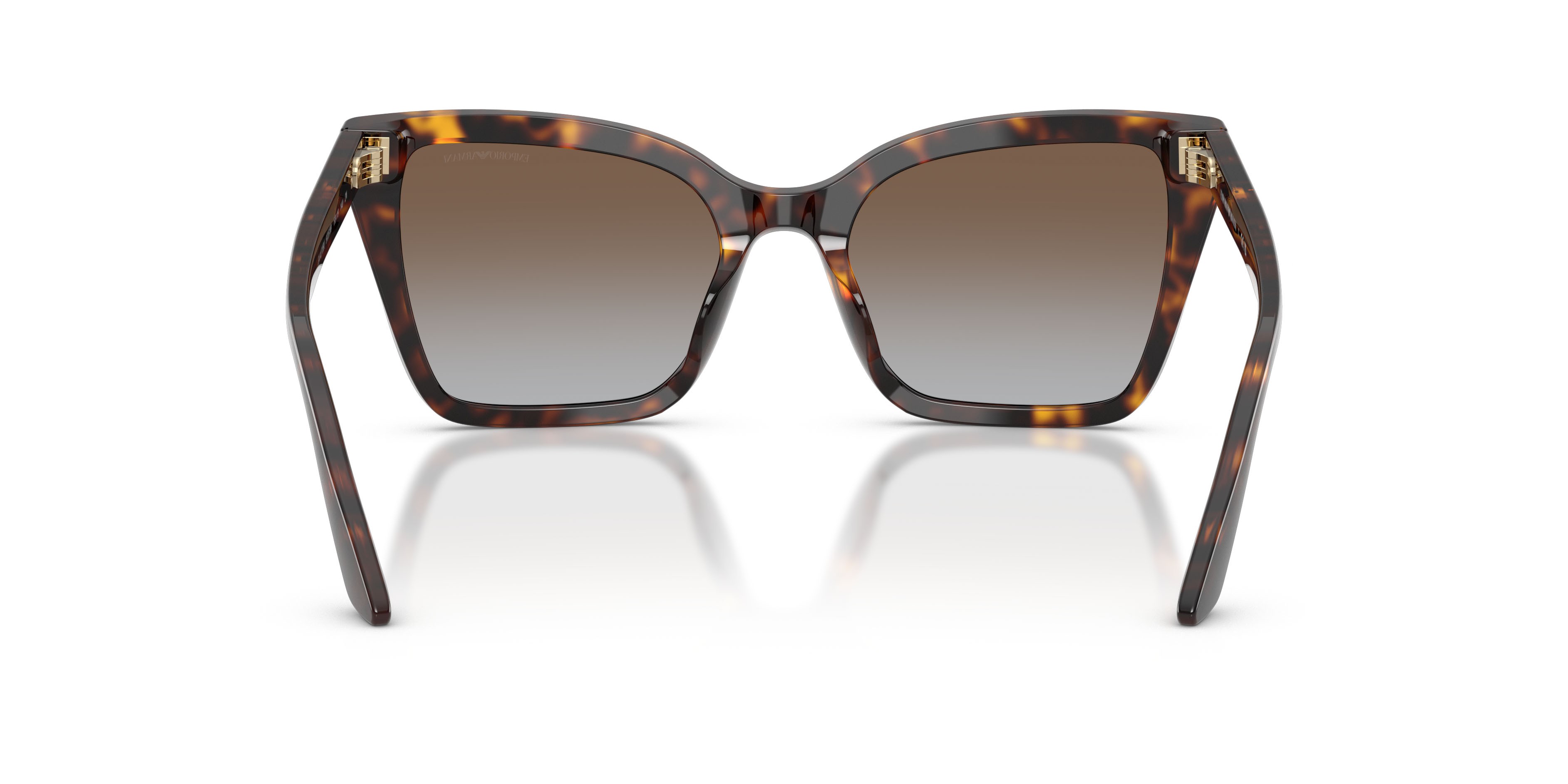 Sunglasses Emporio Armani EA 4273BU (502689) color havana lucido shape square lenses grigio sfumato marrone
