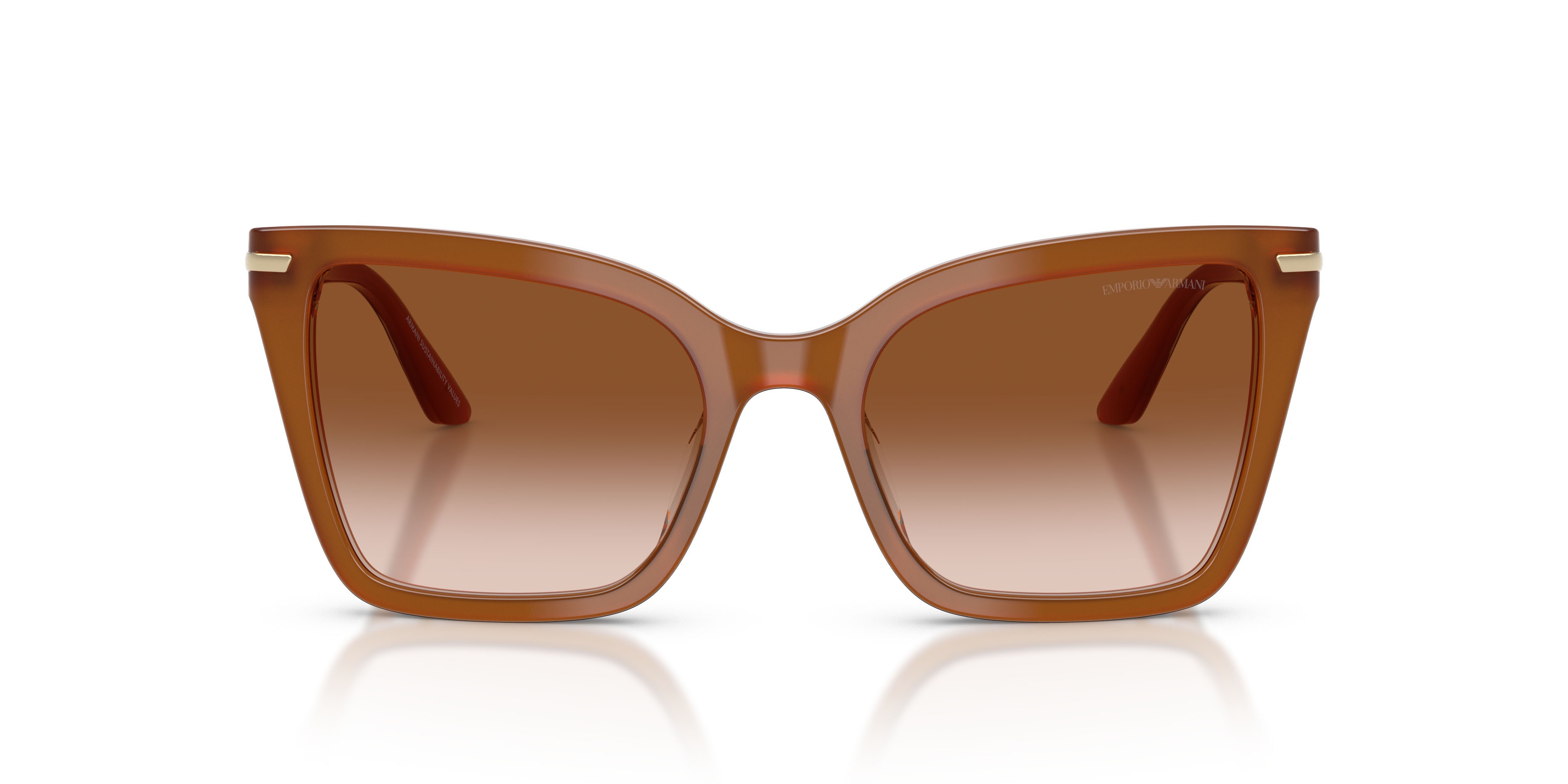 Sunglasses Emporio Armani EA 4273BU (637613) color tabacco shape square lenses marrone sfumato