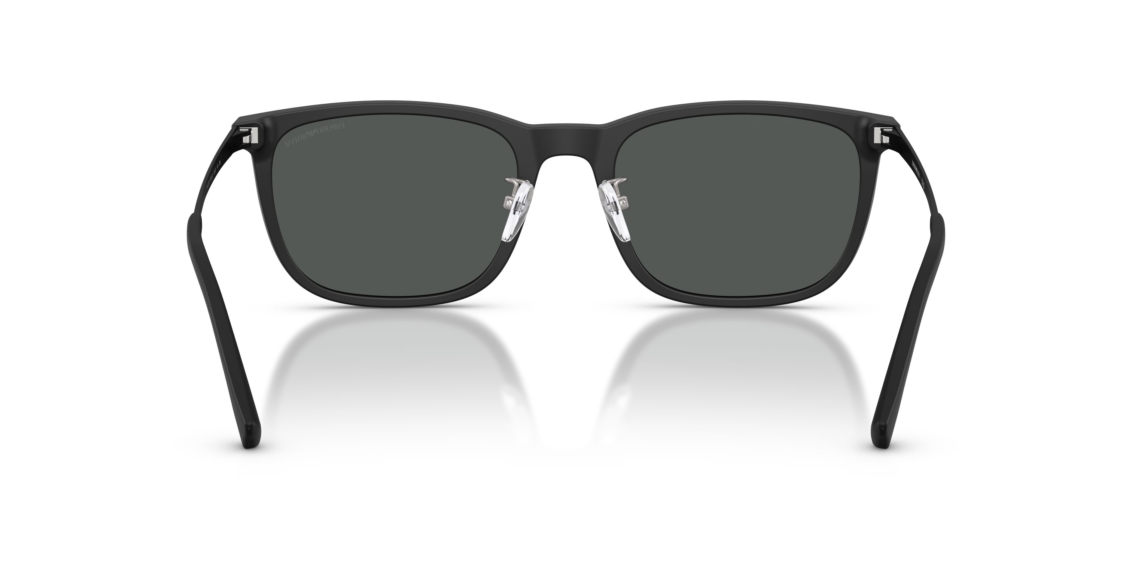 Occhiali da sole Emporio Armani EA 4275D (500187) colore nero opaco forma quadrato lenti grigio scuro
