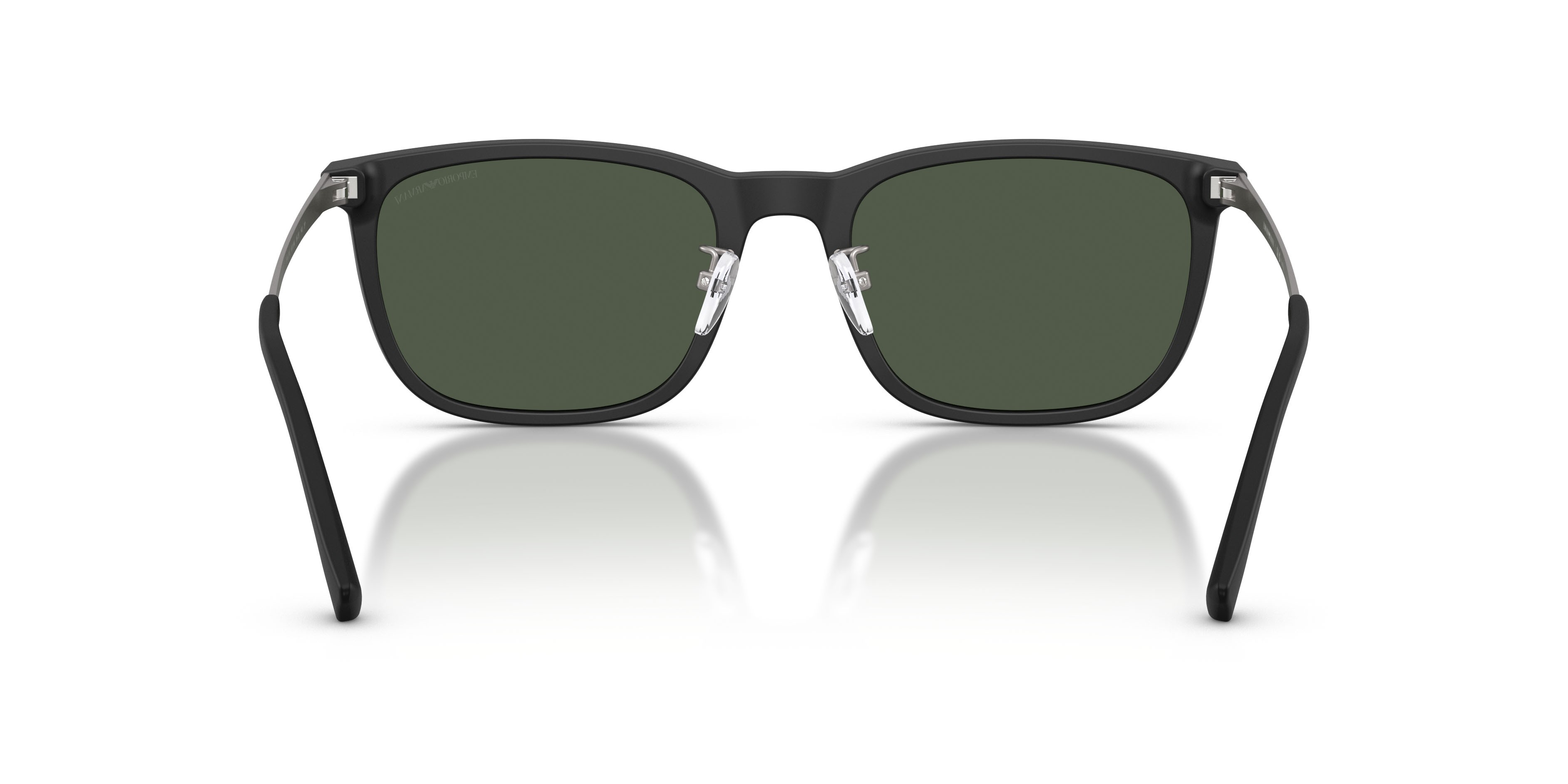 Occhiali da sole Emporio Armani EA 4275D (50019A) colore nero opaco forma quadrato lenti verde scuro polarizzata