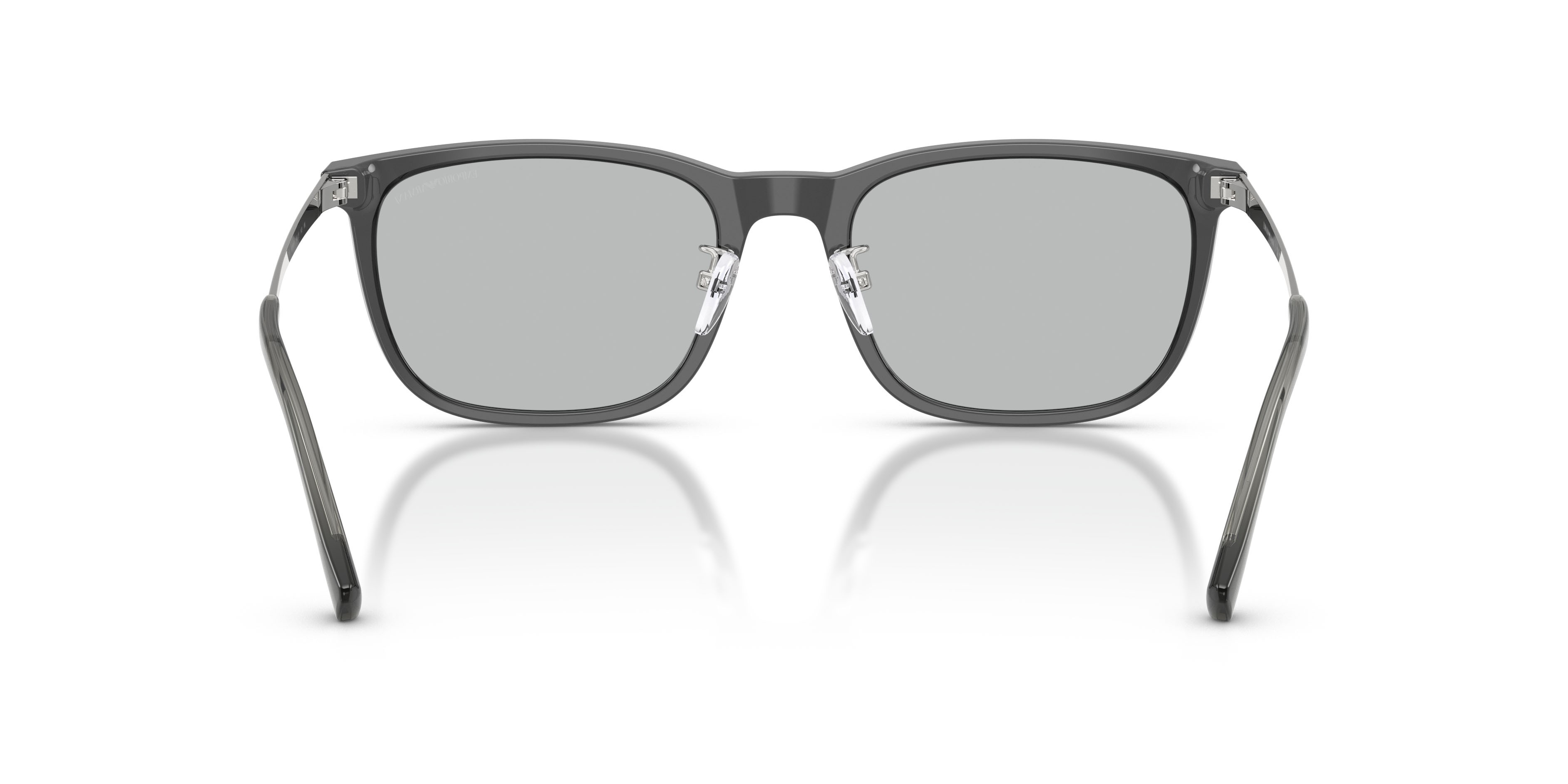 Occhiali da sole Emporio Armani EA 4275D (502987) colore grigio trasparente lucido forma quadrato lenti grigio chiaro