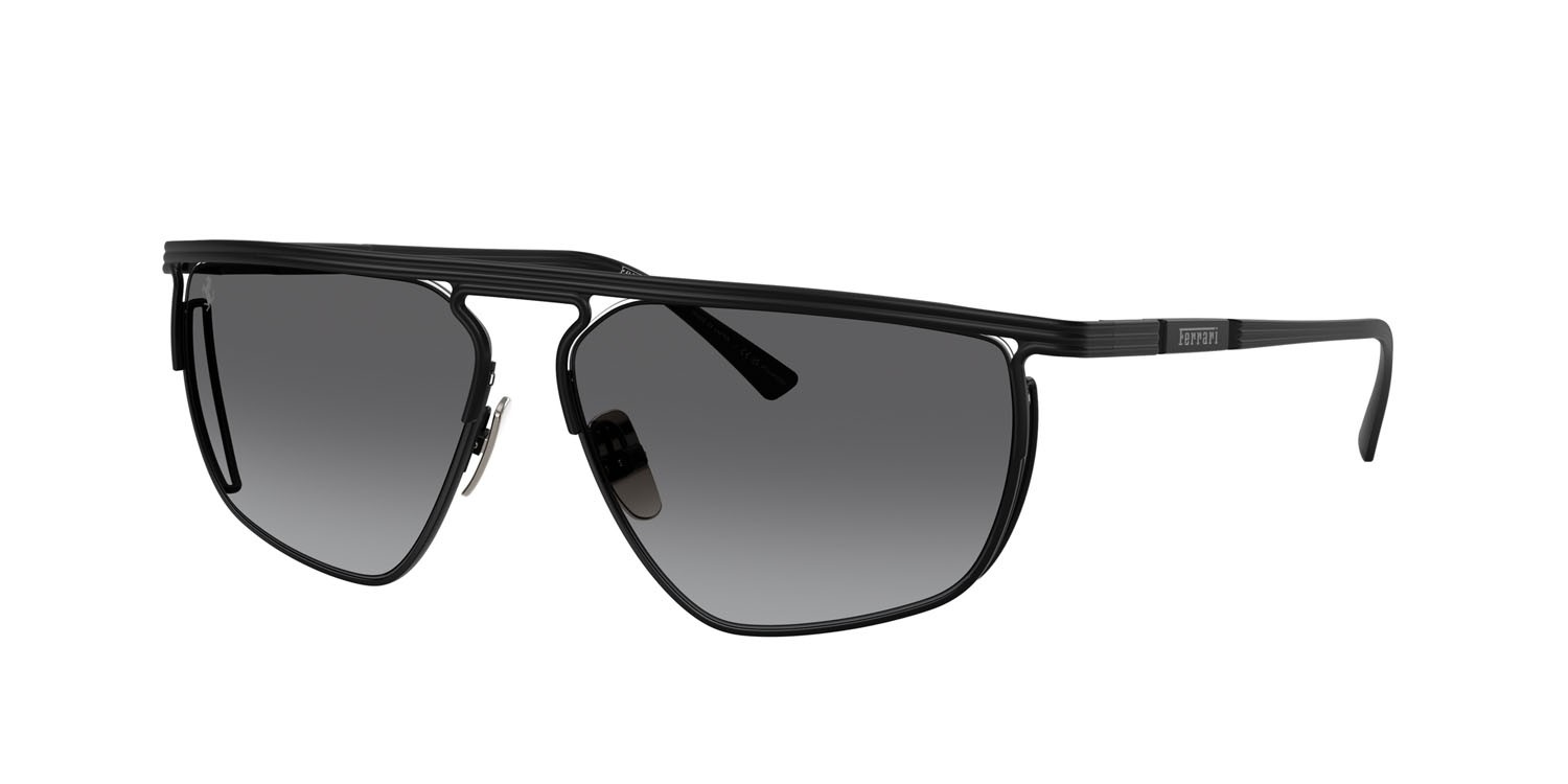 Occhiali da sole Ferrari FH 1013T (301/T3) colore nero opaco forma irregolare lenti polar grigia sfumata