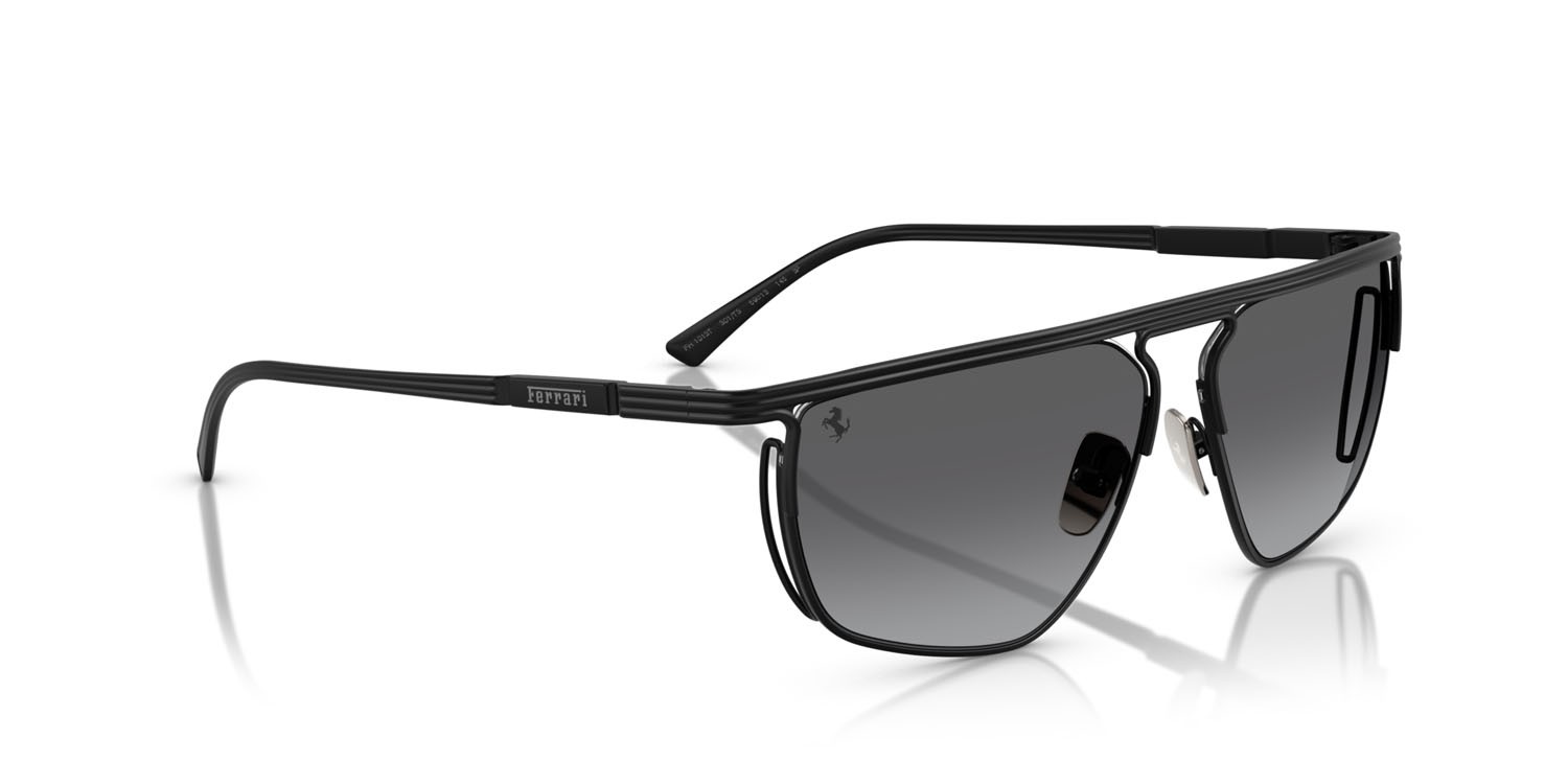 Occhiali da sole Ferrari FH 1013T (301/T3) colore nero opaco forma irregolare lenti polar grigia sfumata