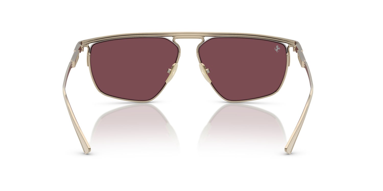 Occhiali da sole Ferrari FH 1013T (302/1E) colore oro pallido forma irregolare lenti bordeaux