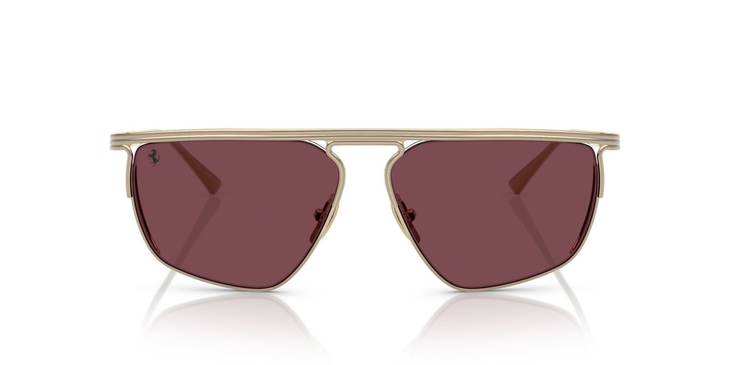 Occhiali da sole Ferrari FH 1013T (302/1E) colore oro pallido forma irregolare lenti bordeaux