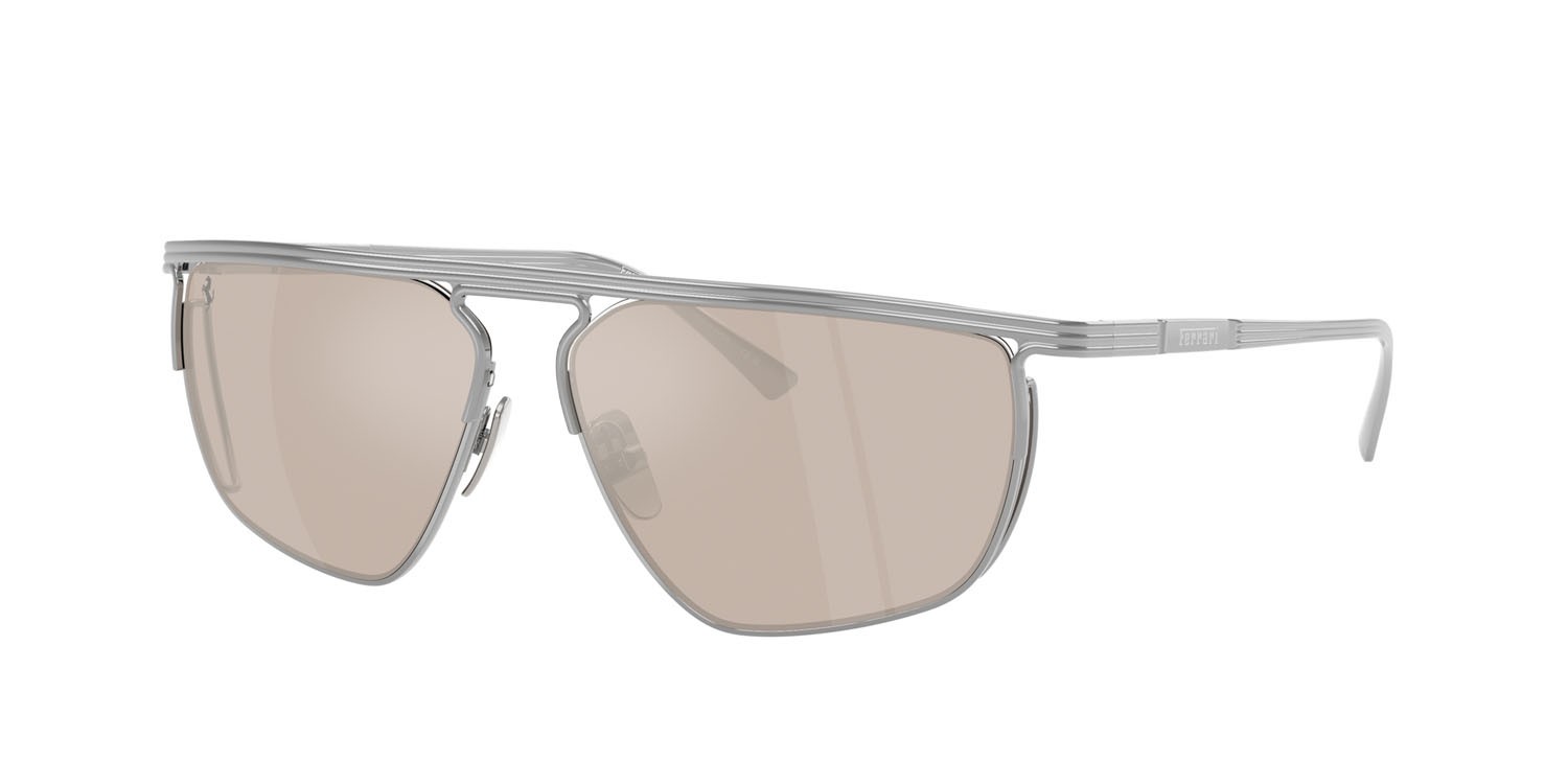 Occhiali da sole Ferrari FH 1013T (303/0V) colore argento forma irregolare lenti oro bianco