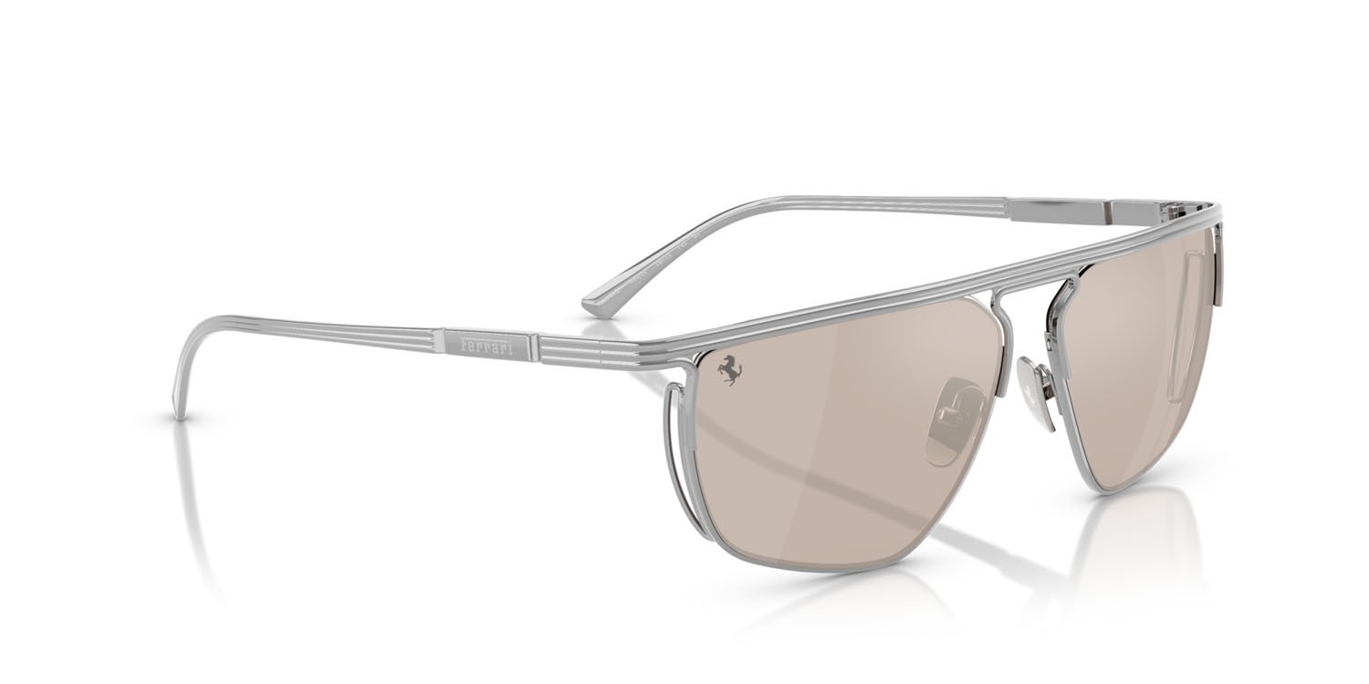 Occhiali da sole Ferrari FH 1013T (303/0V) colore argento forma irregolare lenti oro bianco