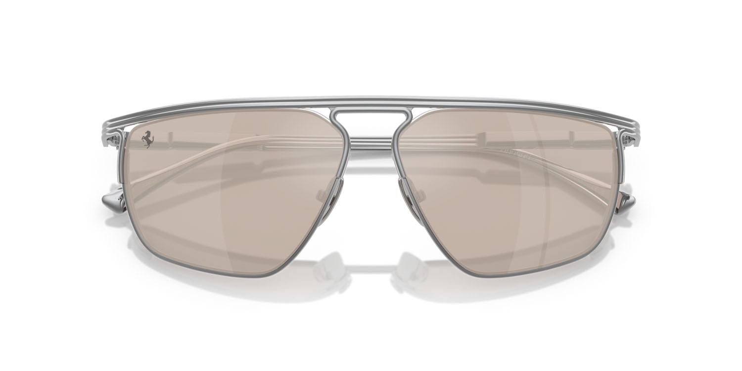 Occhiali da sole Ferrari FH 1013T (303/0V) colore argento forma irregolare lenti oro bianco